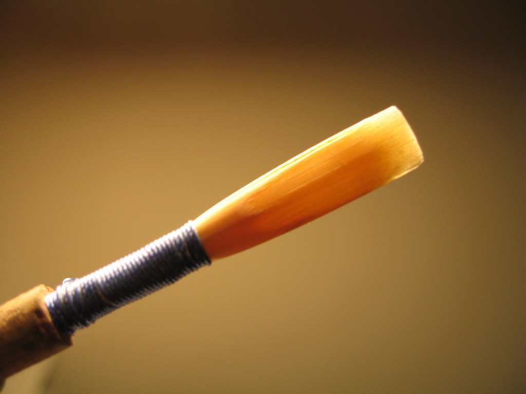 Photo of an oboe reed.